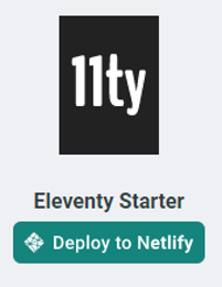 Eleventy Starter Template to Deploy to Netlify